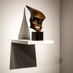 Bronzen masker uit 1922 in het Rijksmuseum.
              <br/>
              Marcel Westhoff, 2014-12-01